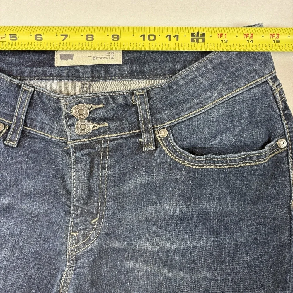 Levis 529 Curvy Skinny Jeans Womens 30x32‎ Dark Wash Stretch Modern Casual